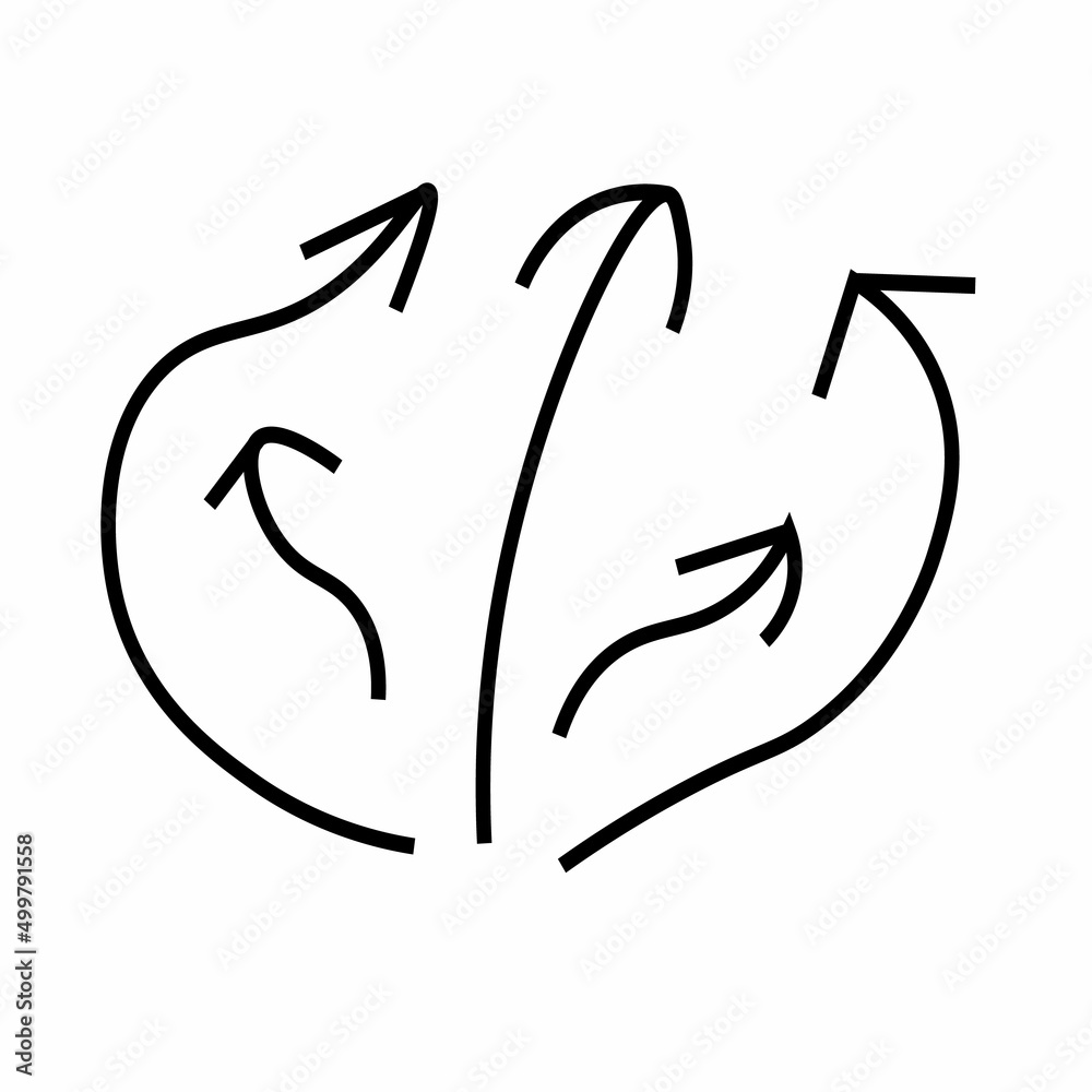 Black arrow doodle set. Vector line art business collection on white. Black arrow doodle set. Vector line art business collection on white.