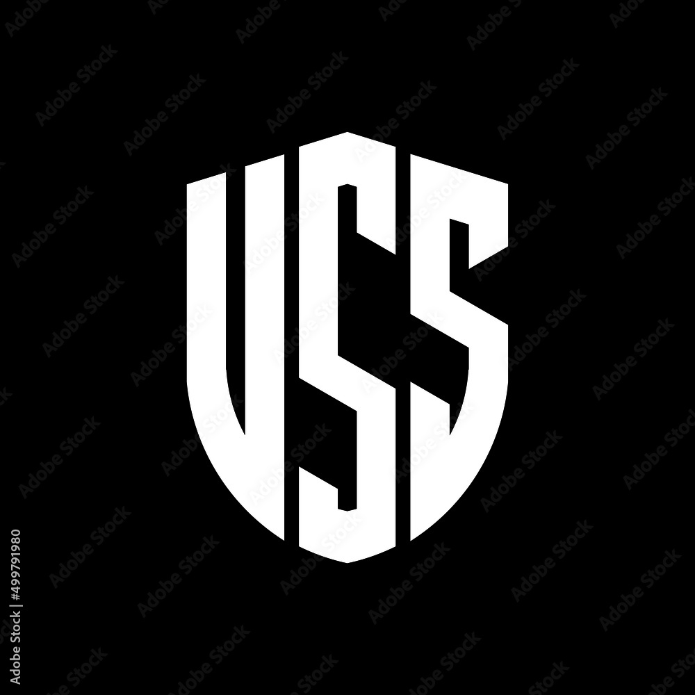 VSS letter logo design. VSS modern letter logo with black background