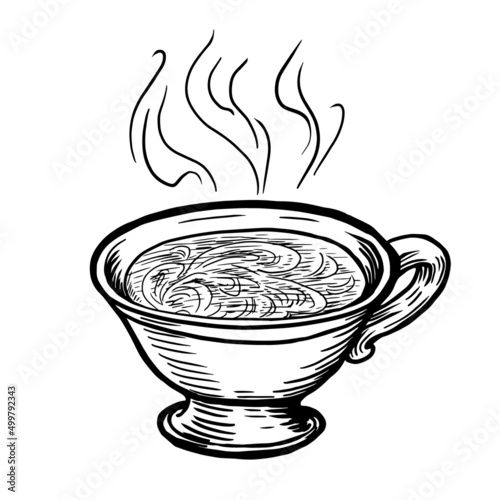 Coffee cup vector illustration isolated on white background