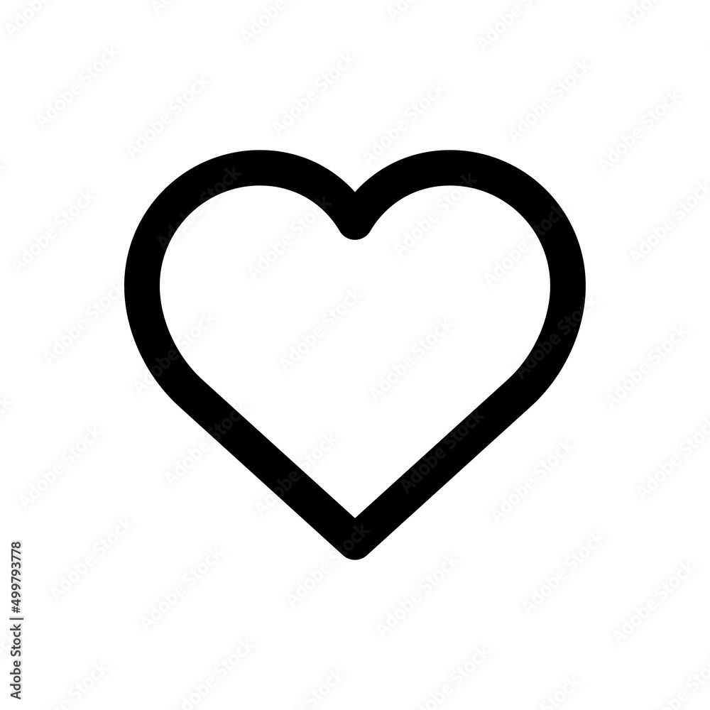 Heart like line icon editable stroke isolated on white background. Vector Heart like line icon editable stroke isolated on white background. Vector