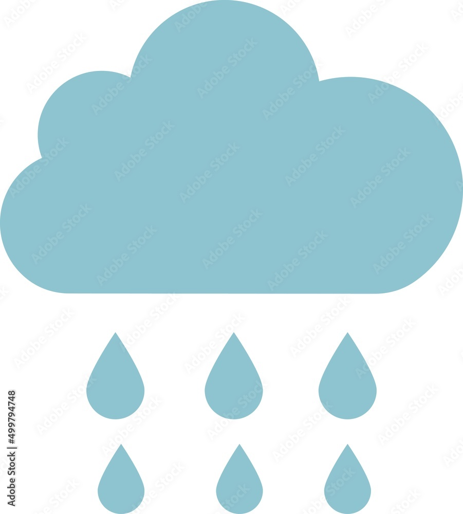 雲と雨のシンプルなピクトグラム 雲と雨のシンプルなピクトグラム