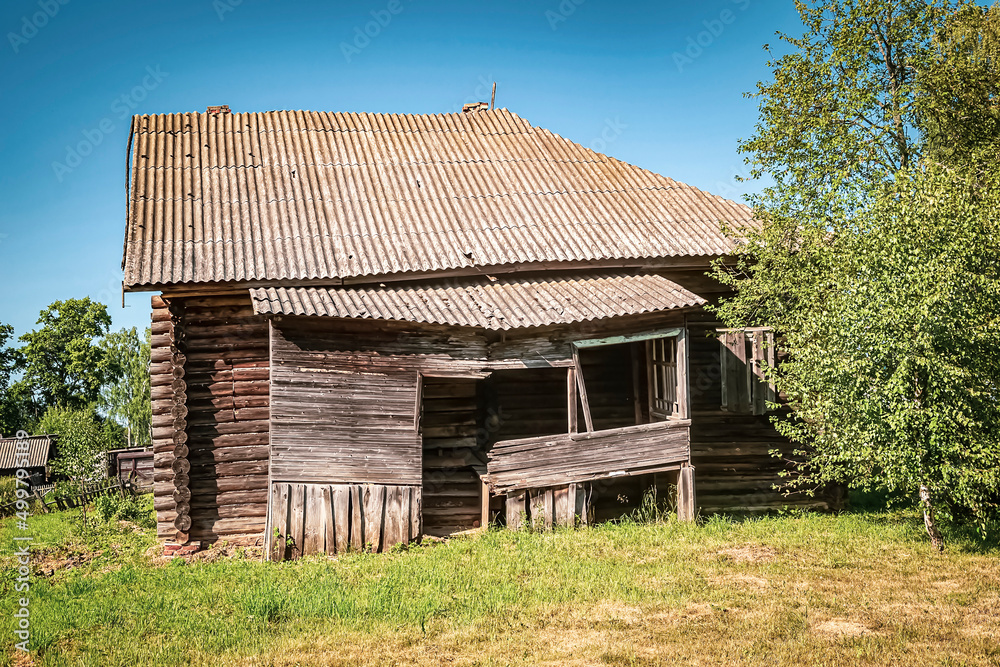 destroyed wooden house destroyed wooden house