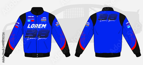 Racing jacket colorful mockup template hoodie car motorcycle
