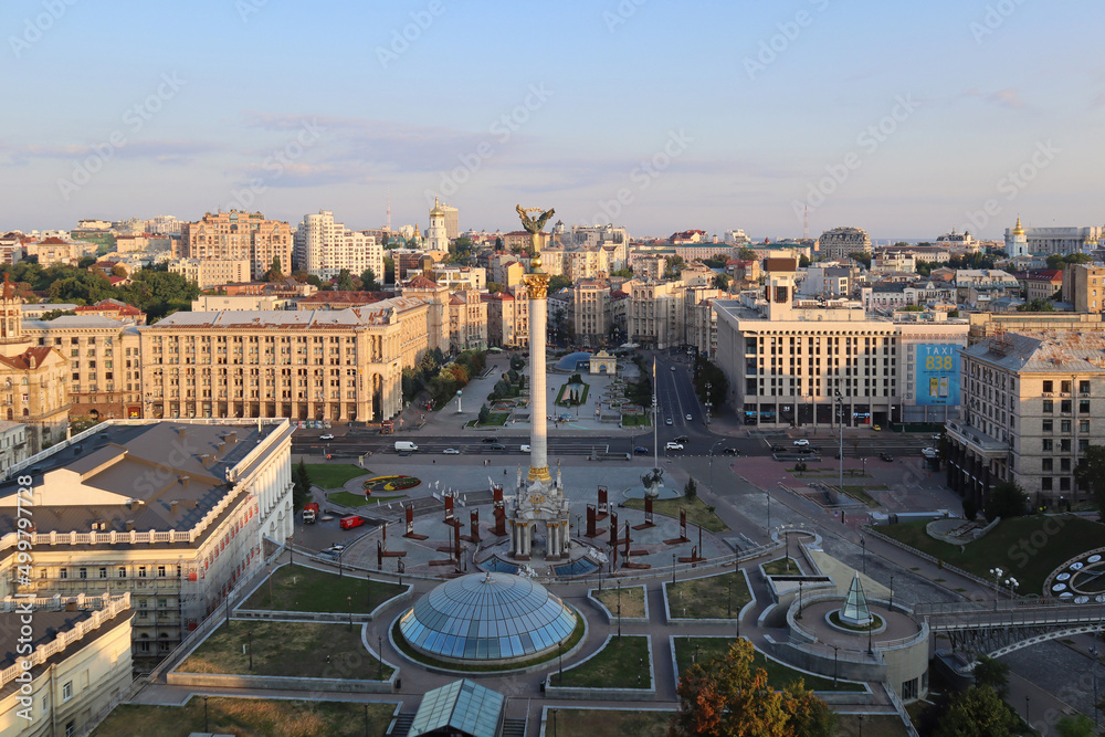 The central square of the city of Kyiv - 