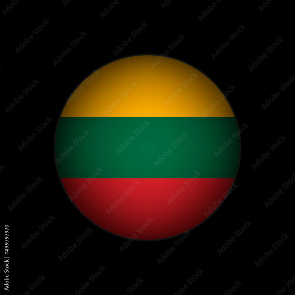 Obraz premium Coutry Lithuania. Lithuania flag. Vector illustration.