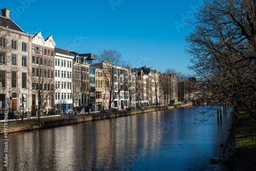 Amsterdam streets and canals in spring 