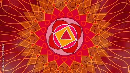 Abstract meditative animation for muladhara chakra photo