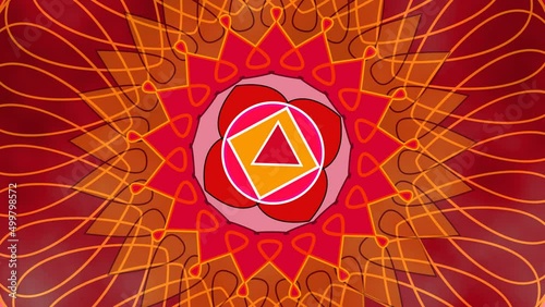Abstract meditative animation for muladhara chakra