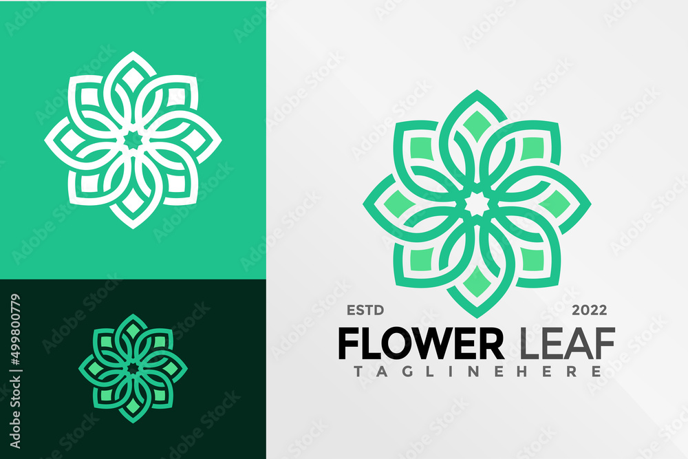 Natural Flower Leaf Logo Design Vector illustration template Natural Flower Leaf Logo Design Vector illustration template