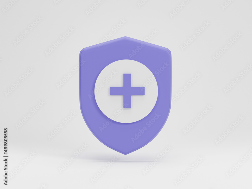3d render 3d illustration. medical guard shield insurance symbol isolated on white background. Medical health protection concept. 3d render 3d illustration. medical guard shield insurance symbol isolated on white background. Medical health protection concept.