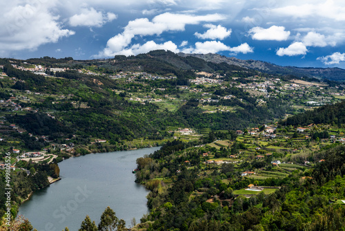 view of the Douro River and Valley under an overcast sky after a spring rain shower