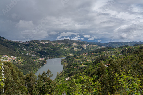 view of the Douro River and Valley under an overcast sky after a spring rain shower