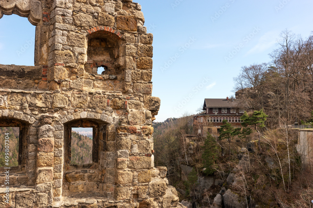 Part of the ruined monastery of Oybin. Saxony. Germany Part of the ruined monastery of Oybin. Saxony. Germany