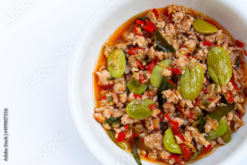 Stir fried chicken with stink beans and shrimp paste
