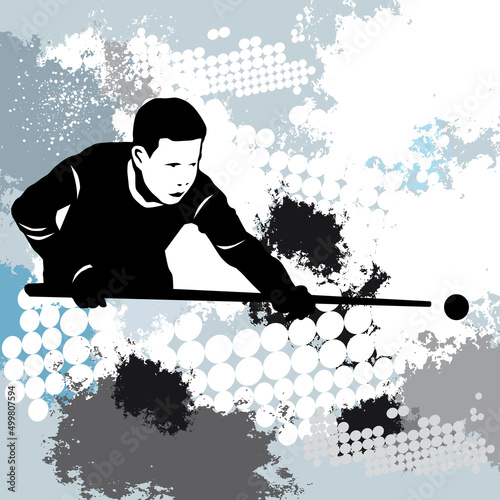 Billiard sport graphic.