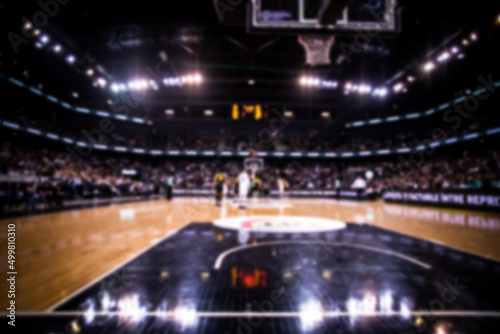 Fotografía blurred background of supporters at sports event crowd of people in a basketball