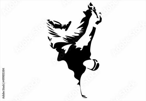 break dancer- drawing.vector health illustration