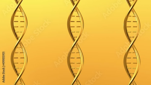 Rotating Gold Metal DNA Structure photo