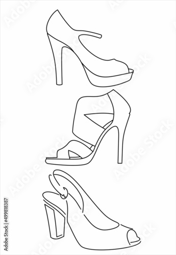 high heels icon logo isolated sign symbol vector illustration.