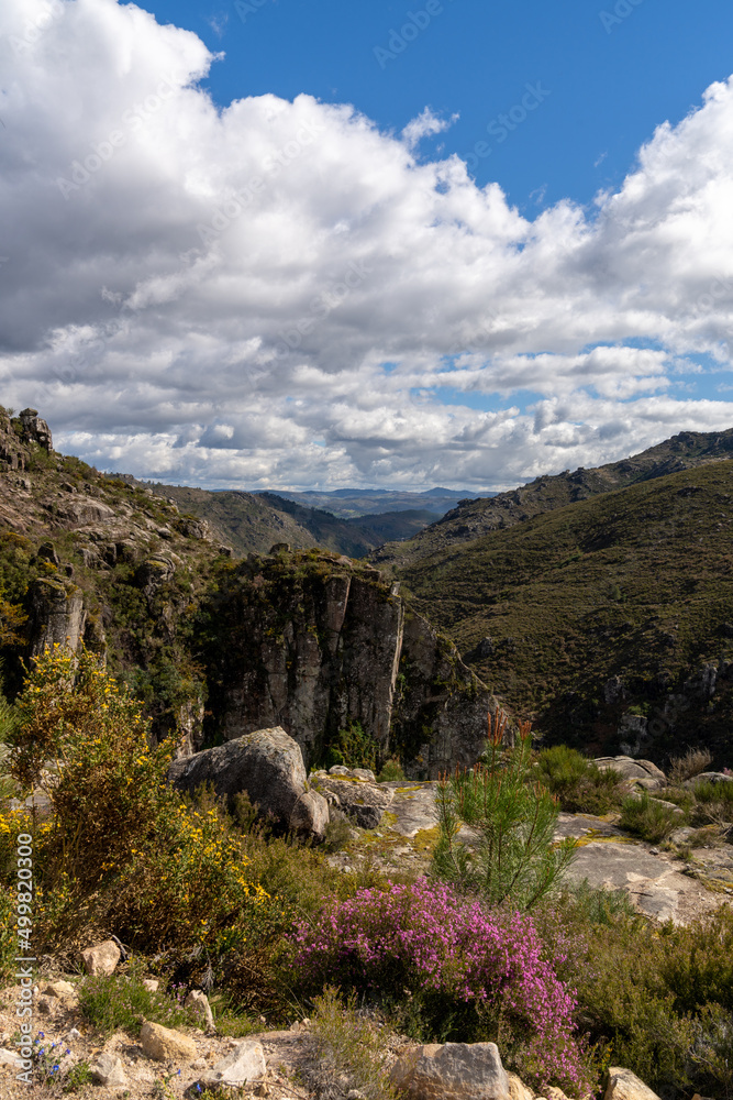 vertical landscape in the Peneda-Geres National Park in northern Portugal