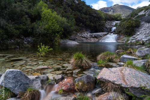 the waterfalls at the Seven Lagoons in the Peneda-Geres national Park photo