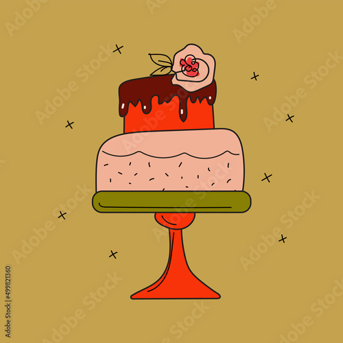 illustration of a cake