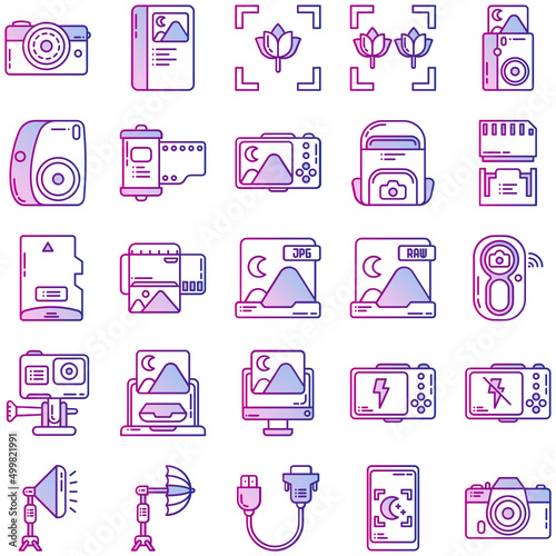 photography icon set