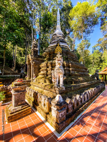 Wat Pha Lat or Wat Palad, old temple in jungle, Chiang Mai, Thailand photo