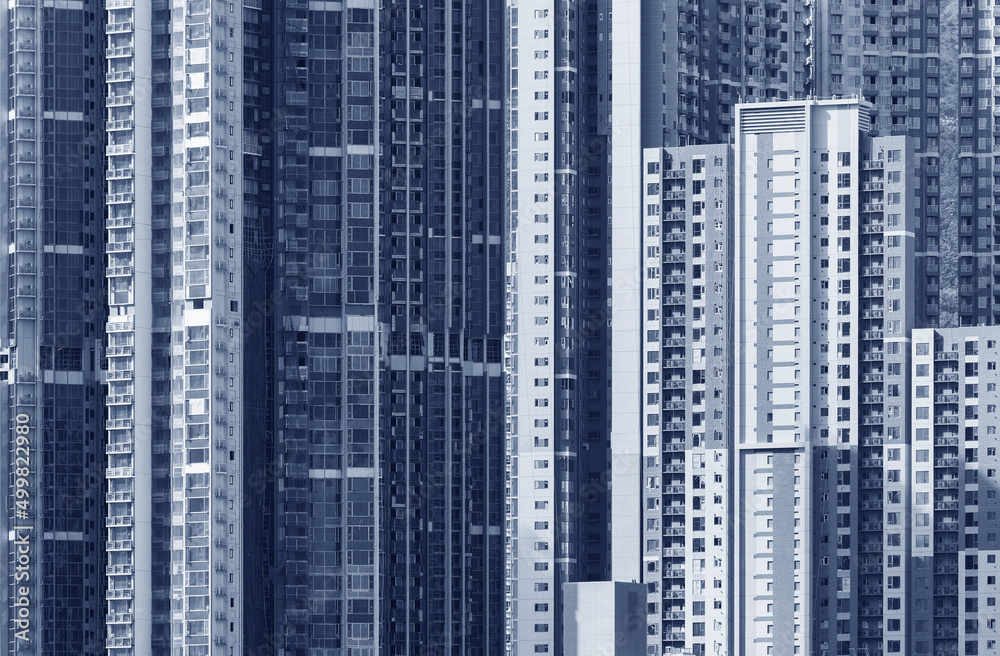 exterior of high rise residential building in Hong Kong city exterior of high rise residential building in Hong Kong city