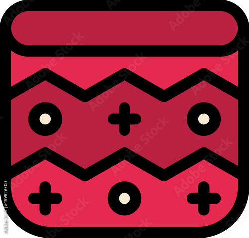pouf color outline icon