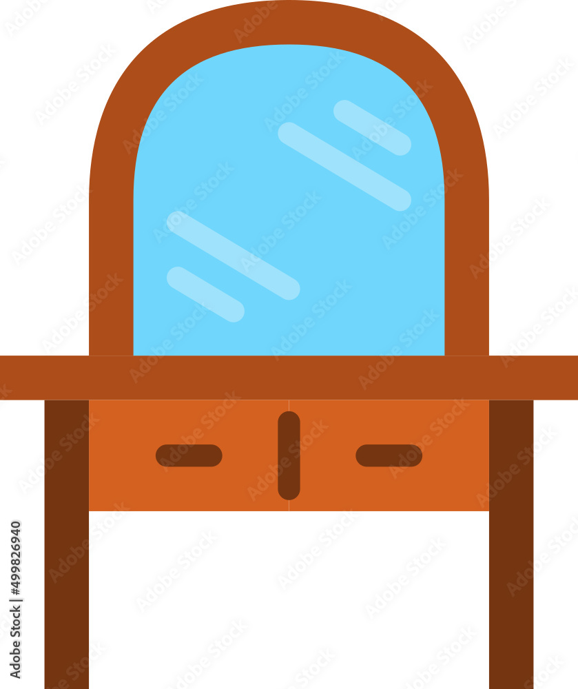 dressing table flat icon dressing table flat icon