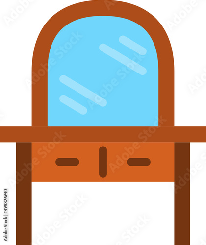 dressing table flat icon