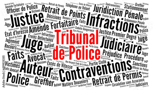 Foto Tribunal de police nuage de mots