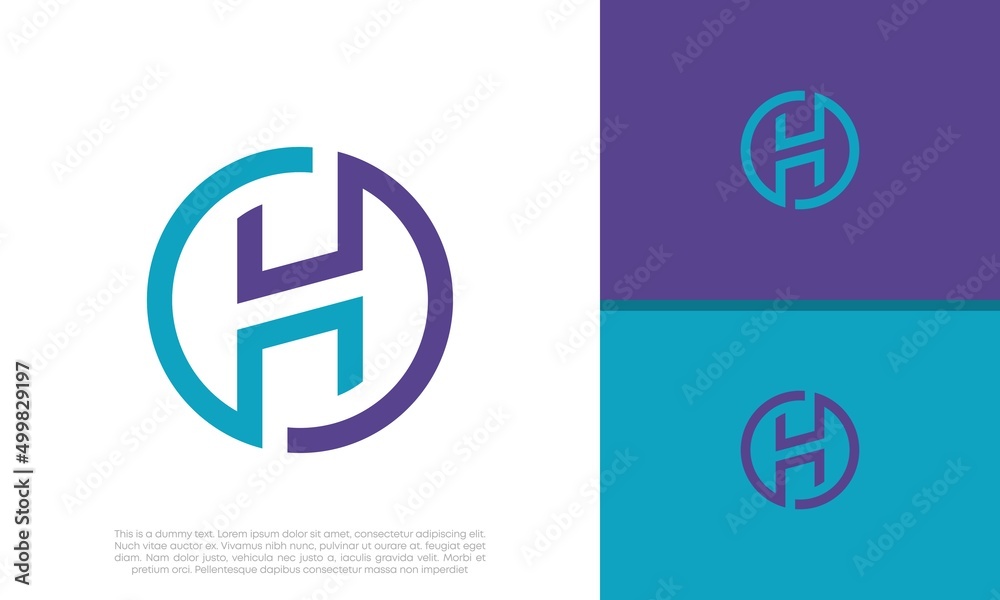 Initials H and HH logo design. Initial Letter Logo. Initials H and HH logo design. Initial Letter Logo.