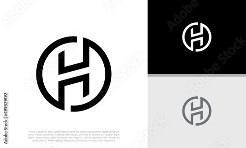 Initials H and HH logo design. Initial Letter Logo.	
