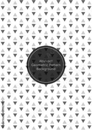 Abstract pattern design, pairs of triangle and its upside down, grey color tone