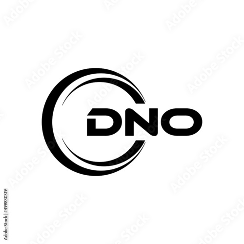 DNO letter logo design with white background in illustrator, vector logo modern alphabet font overlap style. calligraphy designs for logo, Poster, Invitation, etc.