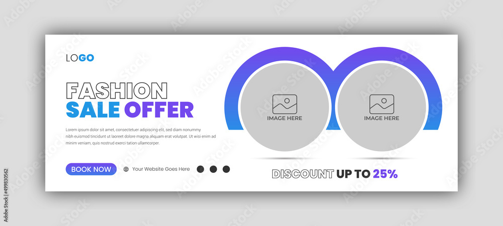 Fashion sale social media facebook cover design template Fashion sale social media facebook cover design template