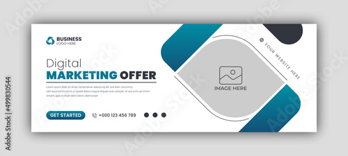 Digital marketing facebook cover web banner template
