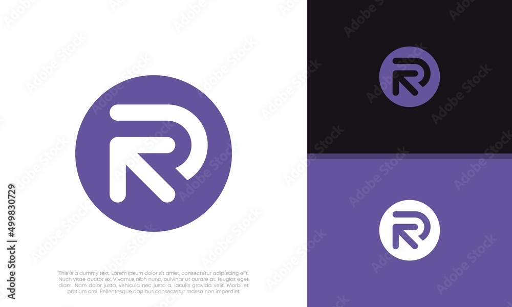 Fototapeta premium Initials R logo design. Initial Letter Logo. 