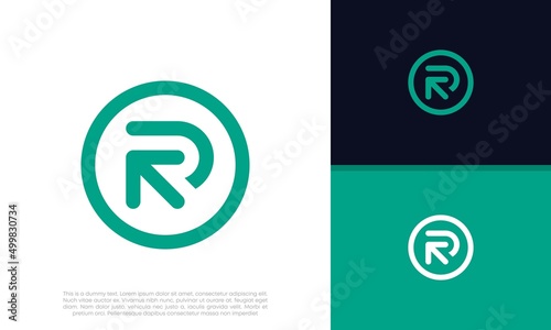 Initials R logo design. Initial Letter Logo. 