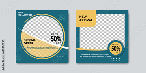 Creative design for sale and webinar social media post templates. Suitable for sale, online marketing promotion banner, webinar, seminar, flyer, ads, etc.