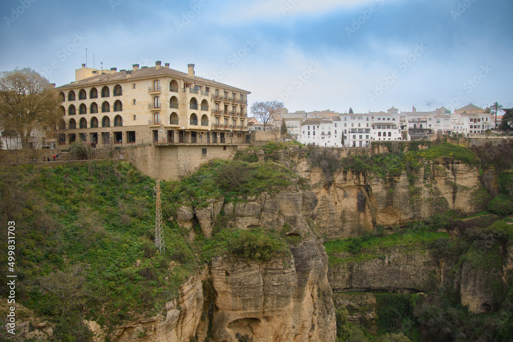 The fabulous cliffs of the Old Town of Ronda in Andalusia, Spain