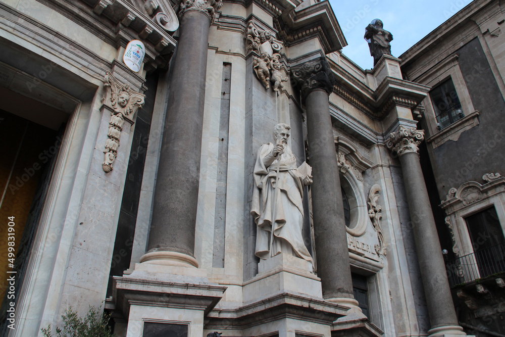 sant'agata cathedral in catania (sicily - italy) 