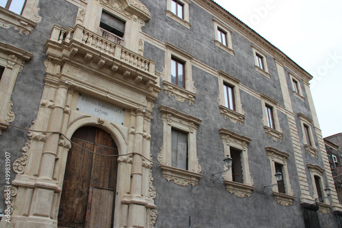 baroque palace (jesuit college) in catania (sicily - italy) 