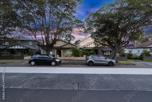 Suburban federation house in Sydney at sunset NSW Australia  © Elias Bitar