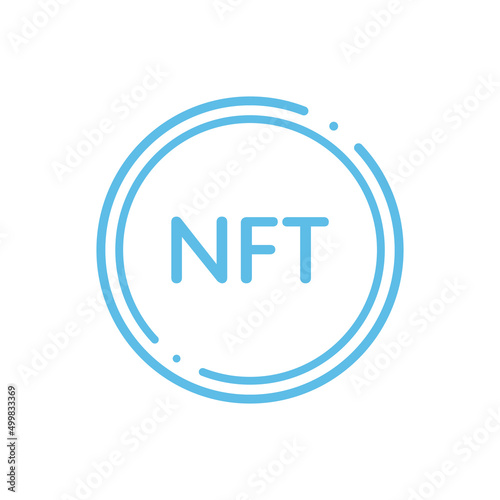 NFT non fungible token. Non-fungible tokens icon covering concept NFT. High-tech technology symbol logo vector