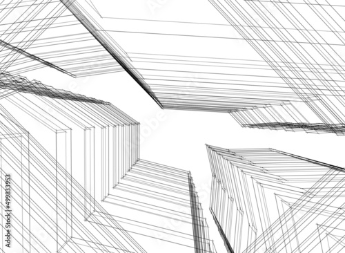 abstract architecture sketch