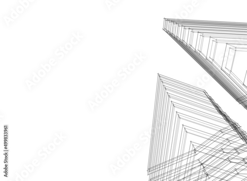 abstract architecture sketch