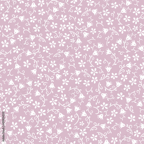 Lovely hand drawn floral seamless pattern, bavarian style textile, great for fabrics, wallpapers, wrapping - vector design
